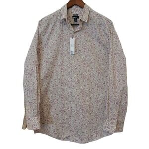 Bar lll Men's Floral Slim Fit Stretch Button Up Shirt Size M 15-15.5 32-33 #477C